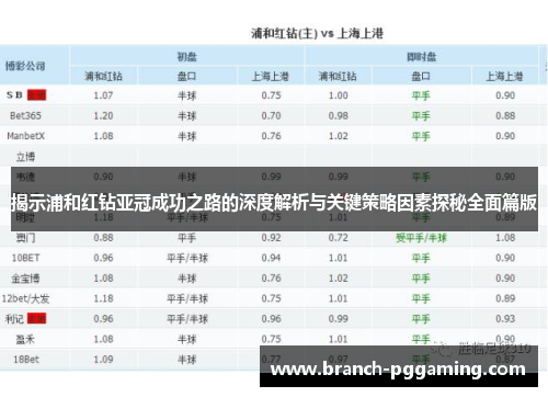 揭示浦和红钻亚冠成功之路的深度解析与关键策略因素探秘全面篇版 揭示浦和红钻亚冠成功之路的深度解析与关键策略因素探秘全面篇版